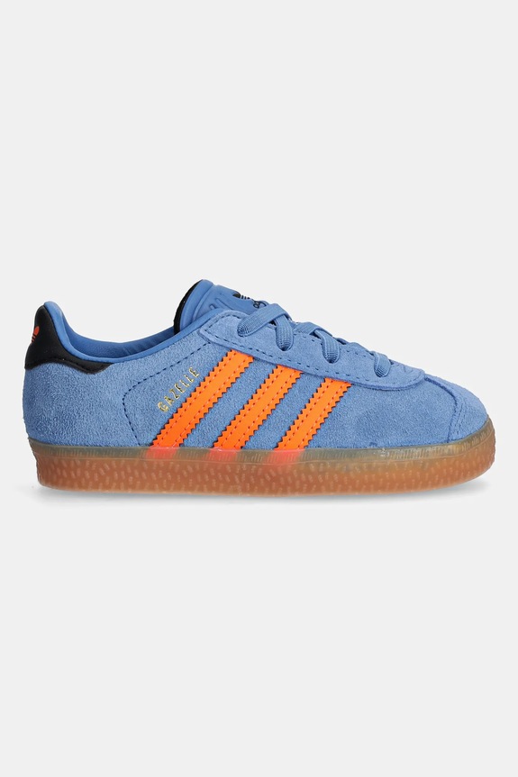 Detské semišové tenisky adidas Originals GAZELLE JP7134 modrá SS26