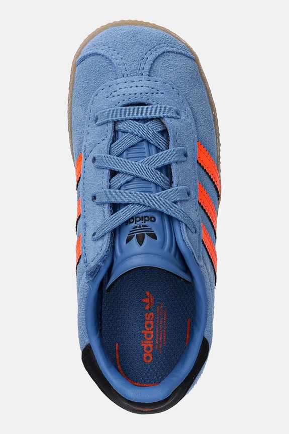 Detské semišové tenisky adidas Originals GAZELLE modrá JP7134