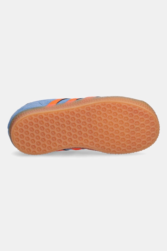 Detské semišové tenisky adidas Originals GAZELLE JP7134 modrá