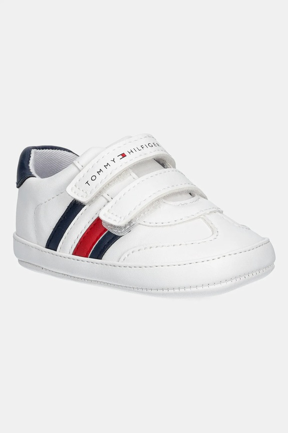 Βρεφικά παπούτσια Tommy Hilfiger χωρίς μόνωση λευκό T0B9.33831