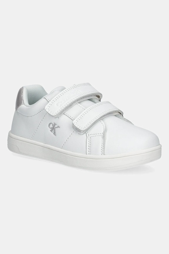 Calvin Klein Jeans sneakersy dziecięce imitacja skóry licowej biały V1A9.82007