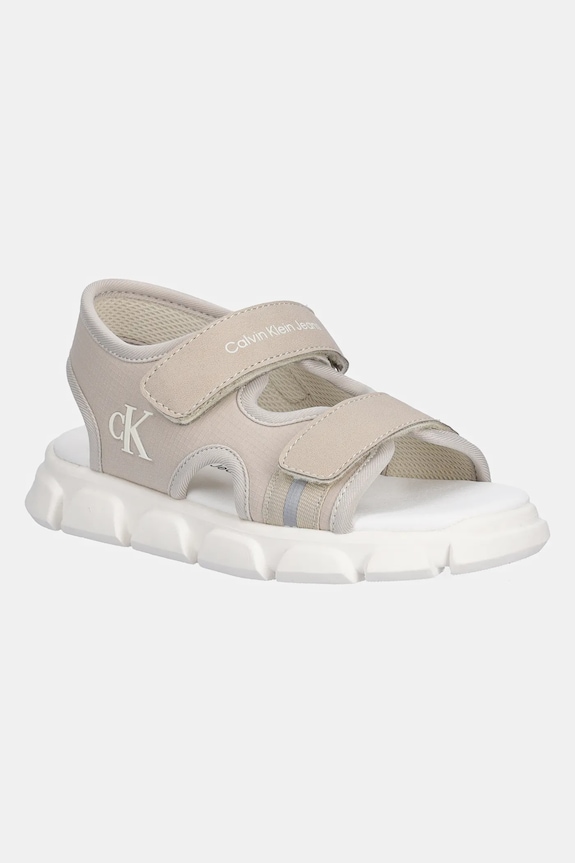 Calvin Klein Jeans sandały dziecięce syntetyczny beżowy V1B2.83022