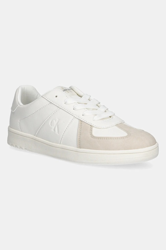 Calvin Klein Jeans scarpe da ginnastica per bambini finta pelle fiore bianco V3X9.82081.35.30