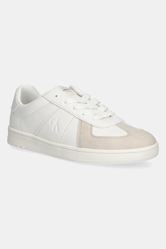 Calvin Klein Jeans scarpe da ginnastica per bambini finta pelle fiore bianco V3X9.82081.35.30