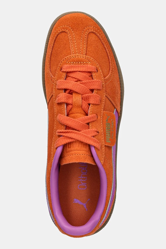 Puma sneakersy skórzane dziecięce Palermo pomarańczowy 397271