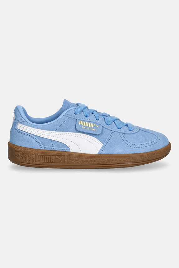 Puma sneakersy skórzane dziecięce Palermo 397271 niebieski AW25