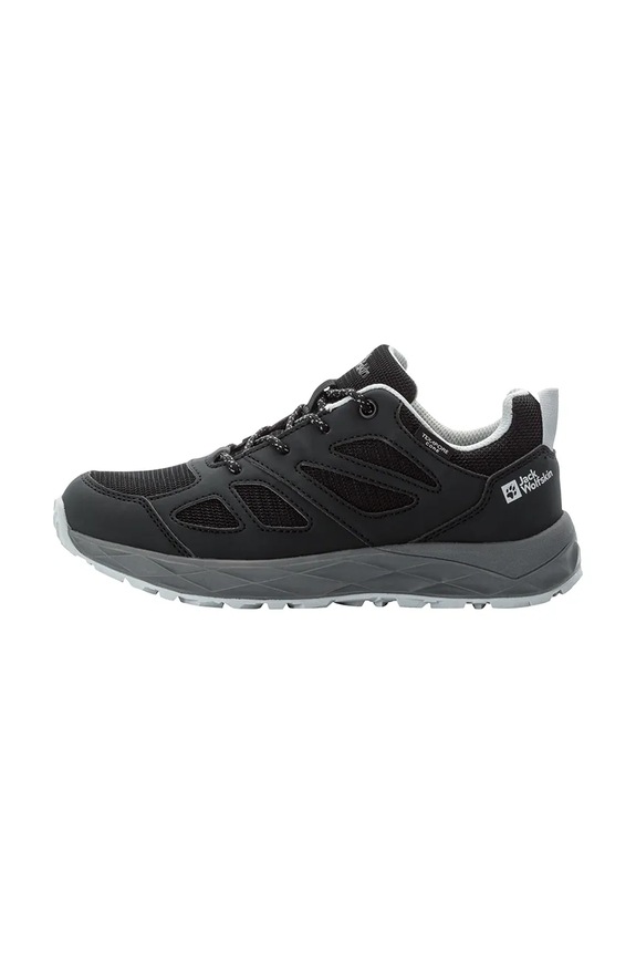 Otroški čevlji Jack Wolfskin WOODLAND 2 TEXAPORE LOW K 4059811.26.33 črna SS25