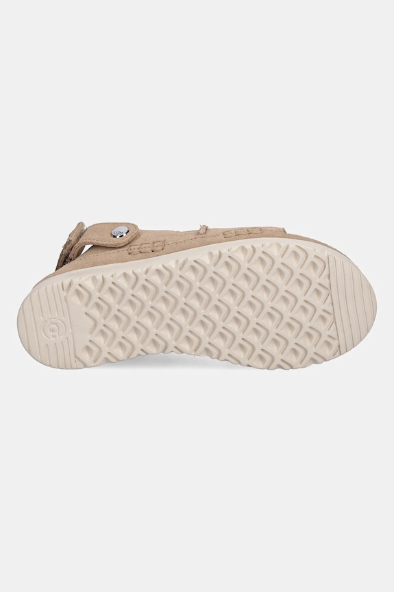 UGG klapki zamszowe dziecięce GOLDENSTAR GLIDE 1166713K beżowy