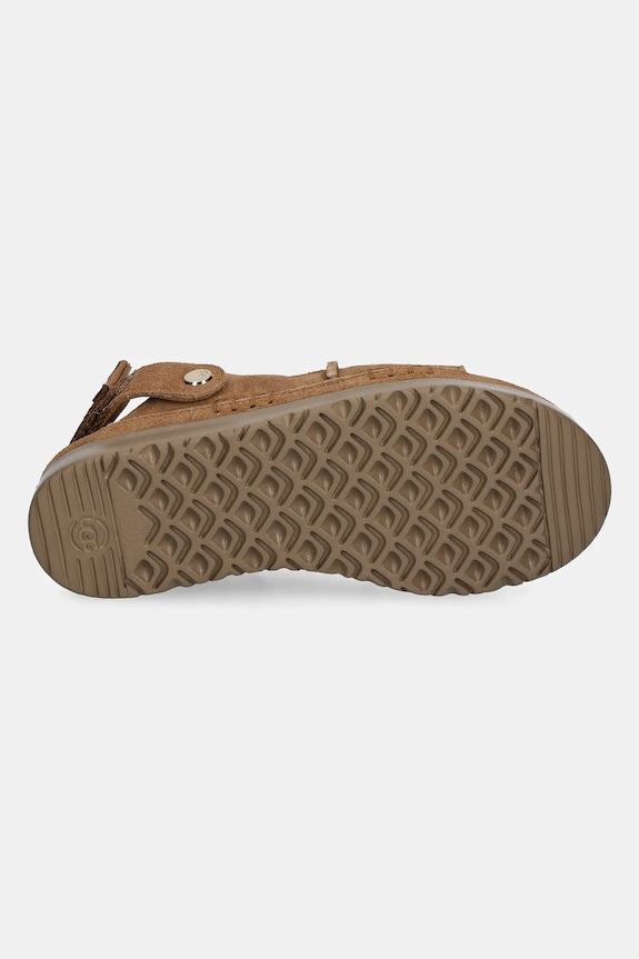 Detské semišové šľapky UGG GOLDENSTAR GLIDE 1166713K hnedá