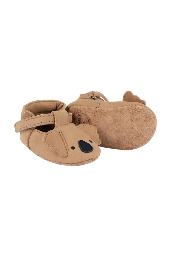 Kožne cipele za bebe Donsje Spark Classic Shoes Koala 1002007 bež