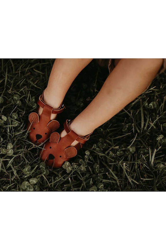 Δερμάτινα βρεφικά παπούτσια Donsje Spark Classic Shoes Bear 1002008