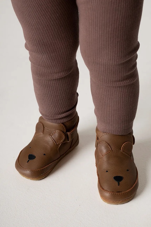 Donsje scarpe in pelle neonato/a Morris Sneakers Bear non isolato marrone 1036301