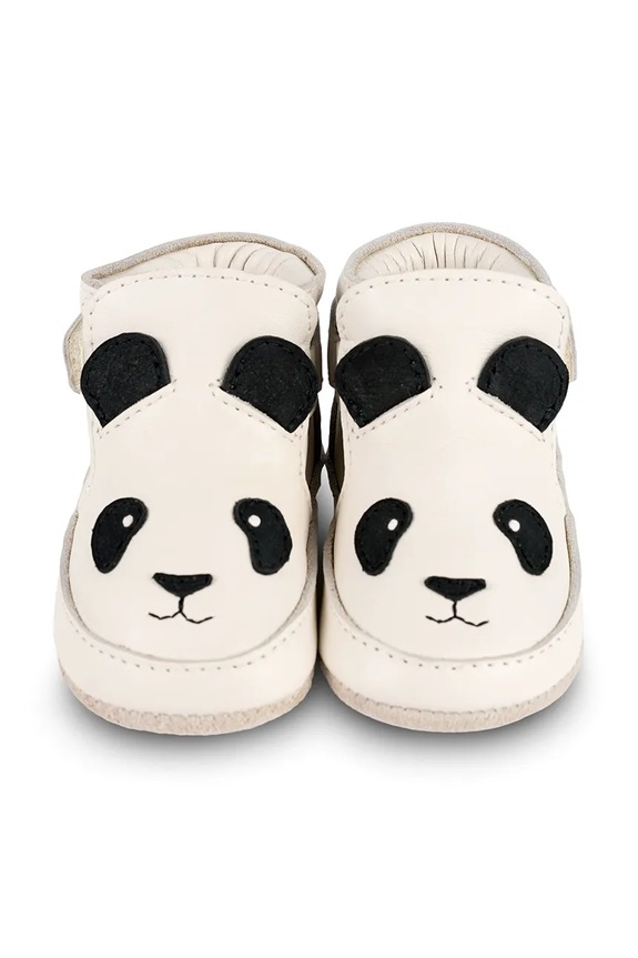 Chłopiec Donsje buty skórzane niemowlęce Morris Sneakers Panda 1036306 biały
