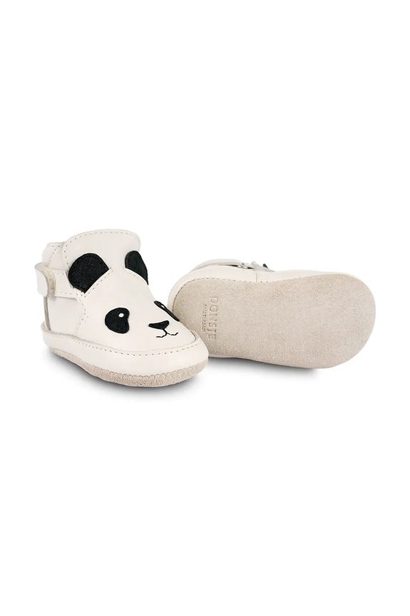 Donsje buty skórzane niemowlęce Morris Sneakers Panda 1036306 biały