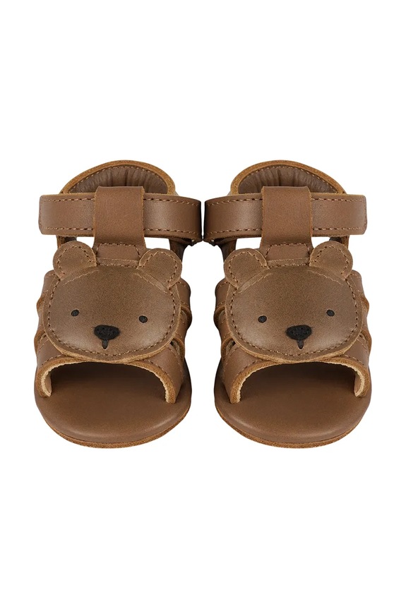 Chłopiec Donsje sandały skórzane niemowlęce Diedan Sandals Bear 1039602 brązowy