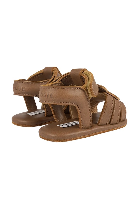 Donsje sandały skórzane niemowlęce Diedan Sandals Bear brązowy 1039602