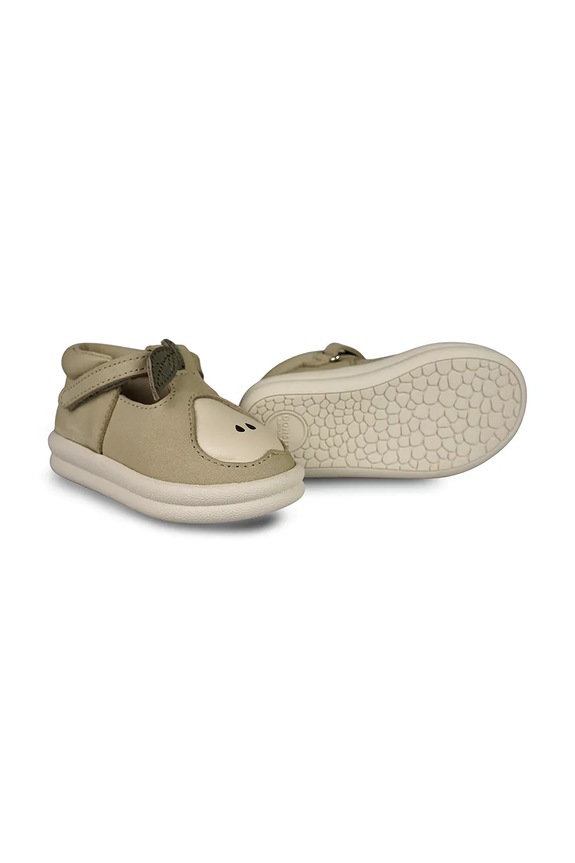 Dětské nubukové polobotky Donsje Joeka Shoes Pear nubuk zelená 1501904