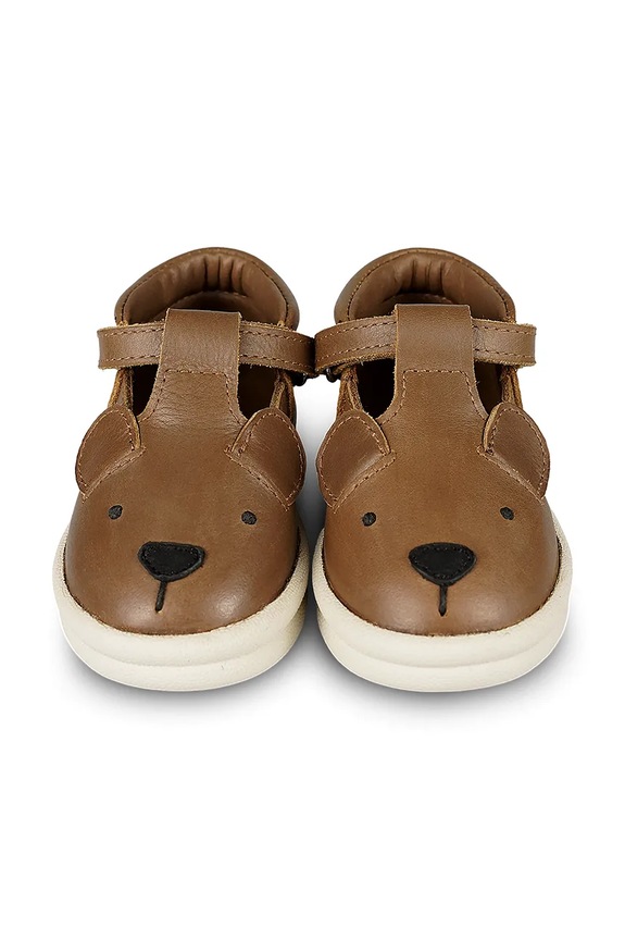 Fiú Donsje gyerek félcipő bőrből Zazo Classic Shoes Bear 1503501 barna