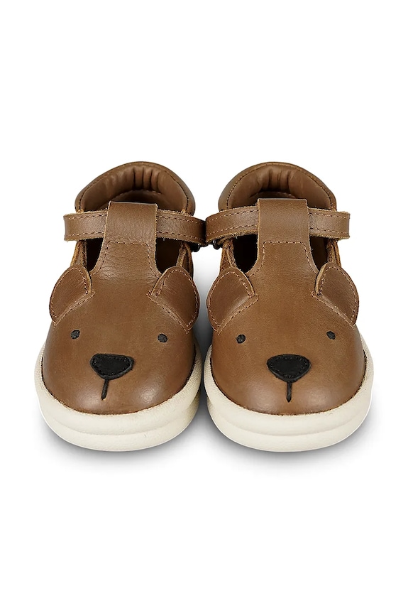 Fiú Donsje gyerek félcipő bőrből Zazo Classic Shoes Bear 1503501 barna