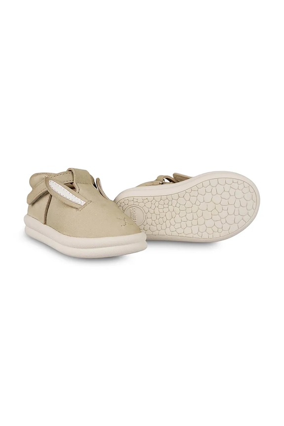Dětské nubukové polobotky Donsje Zazo Classic Shoes Bunny béžová 1503502