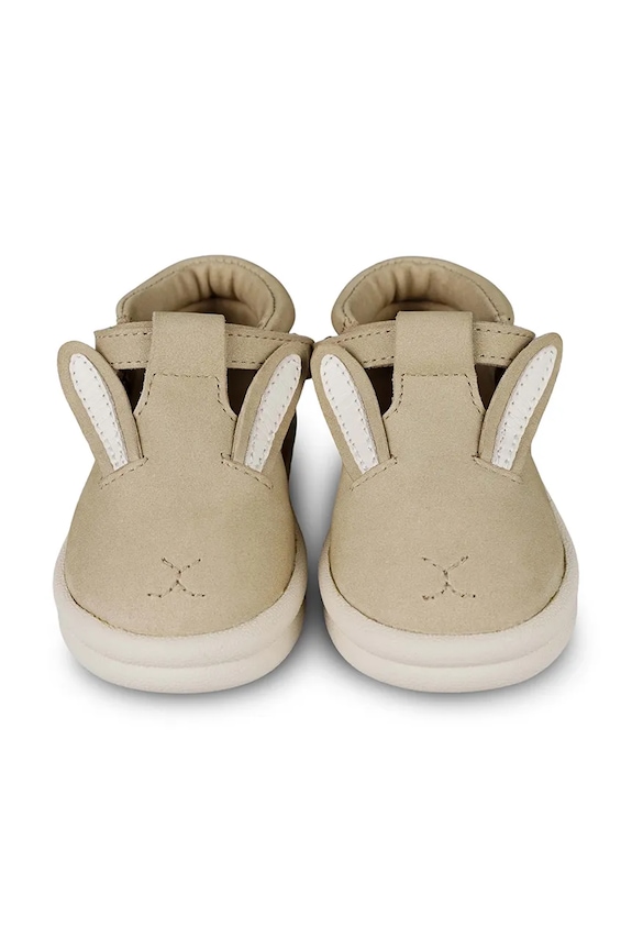 Dětské nubukové polobotky Donsje Zazo Classic Shoes Bunny 1503502 béžová SS25