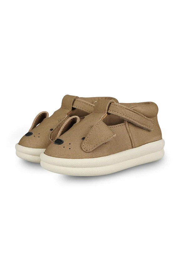 Дитяче взуття з нубуку Donsje Zazo Classic Shoes Dog коричневий 1503504