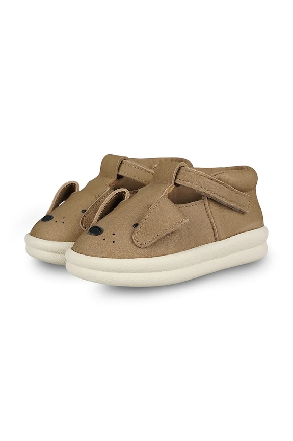Дитяче взуття з нубуку Donsje Zazo Classic Shoes Dog коричневий 1503504