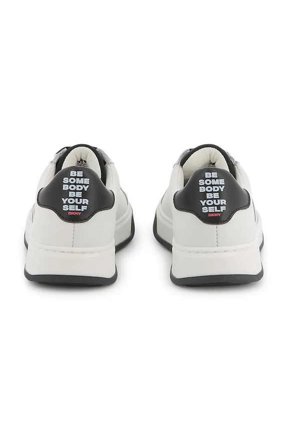 Chlapec Detské kožené tenisky Dkny D62089.36.39 biela