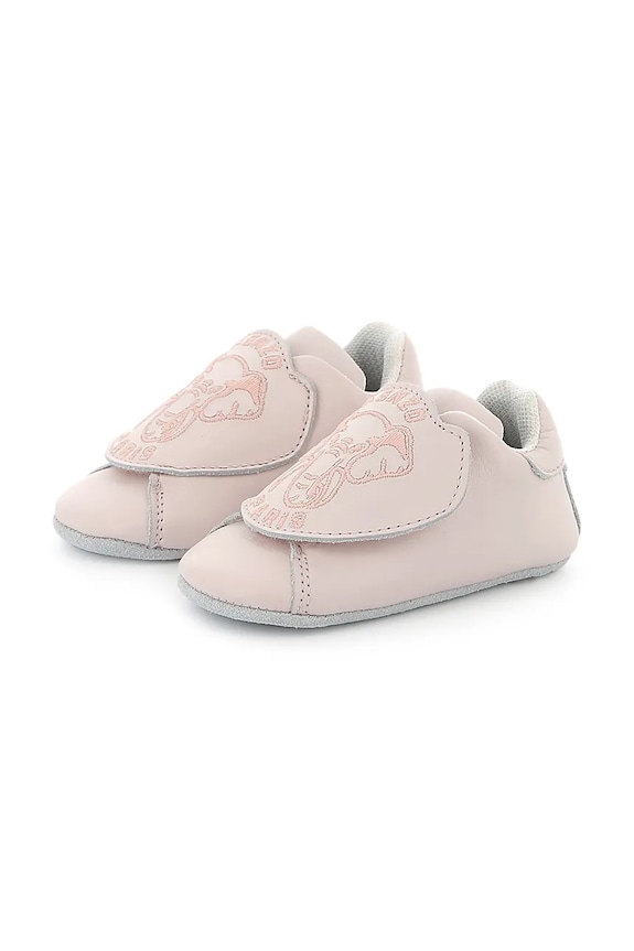 Kožne cipele za bebe Kenzo Kids zrnata koža roza K60891
