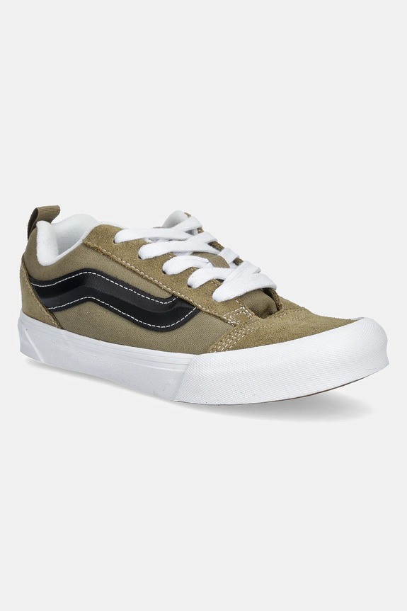 Detské tenisky Vans Knu Skool semišová koža zelená VN000D2TBIQ1