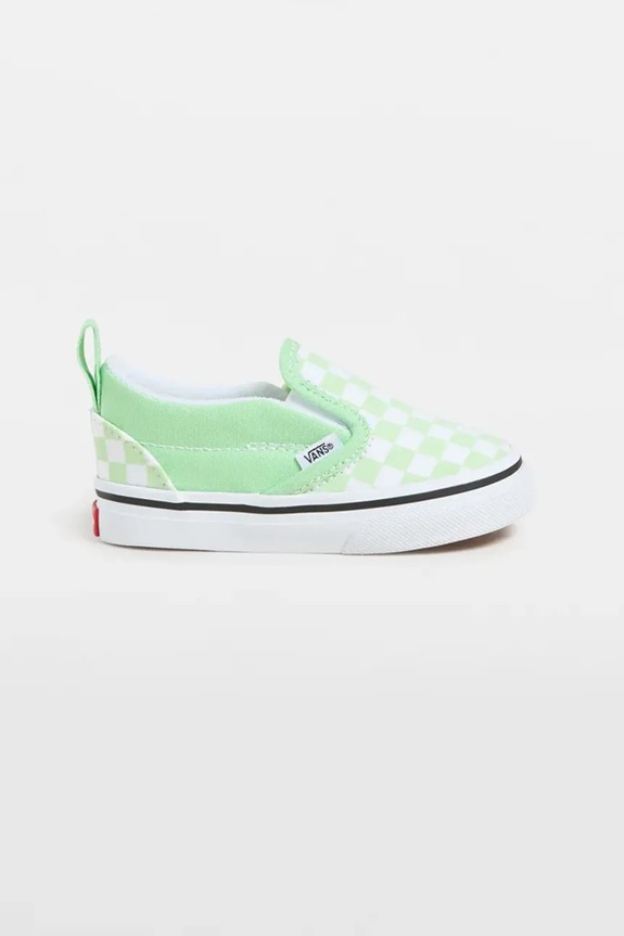 Vans tenisi copii Slip-On V textil verde VN000D0TE2Y1