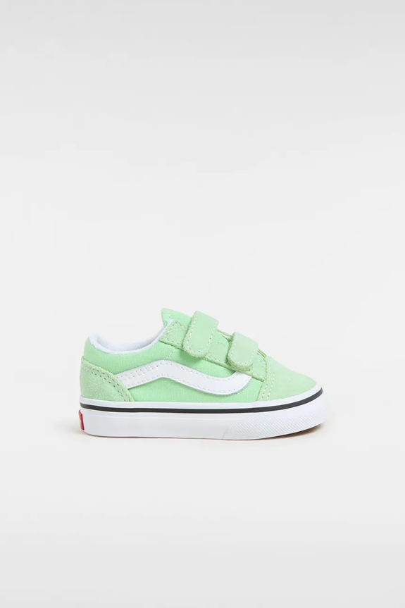 Dětské tenisky Vans Old Skool V semišová kůže zelená VN0009RCE2Y1