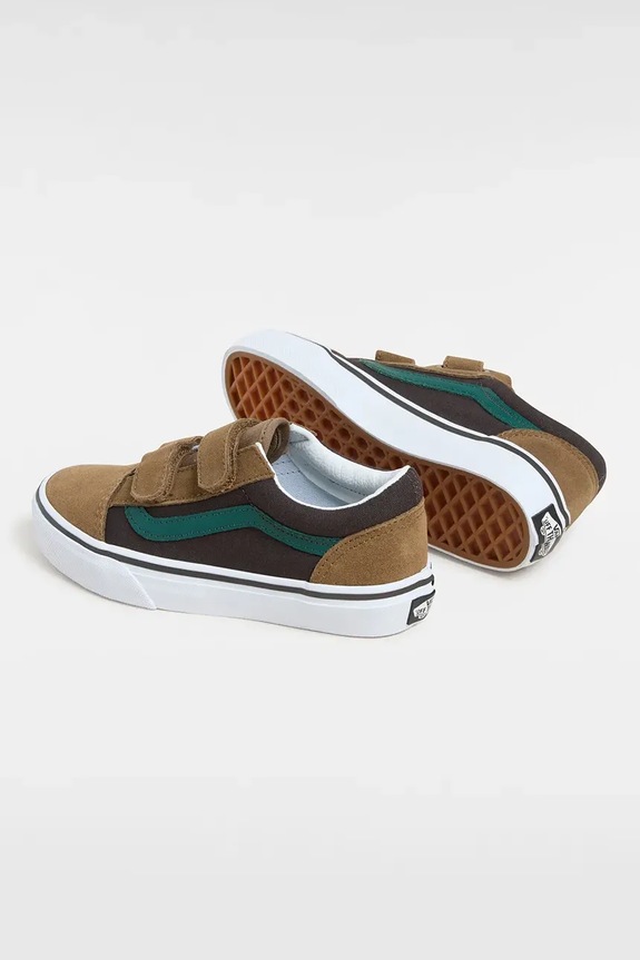 Vans tenisówki dziecięce Old Skool V brązowy VN000CYABF01