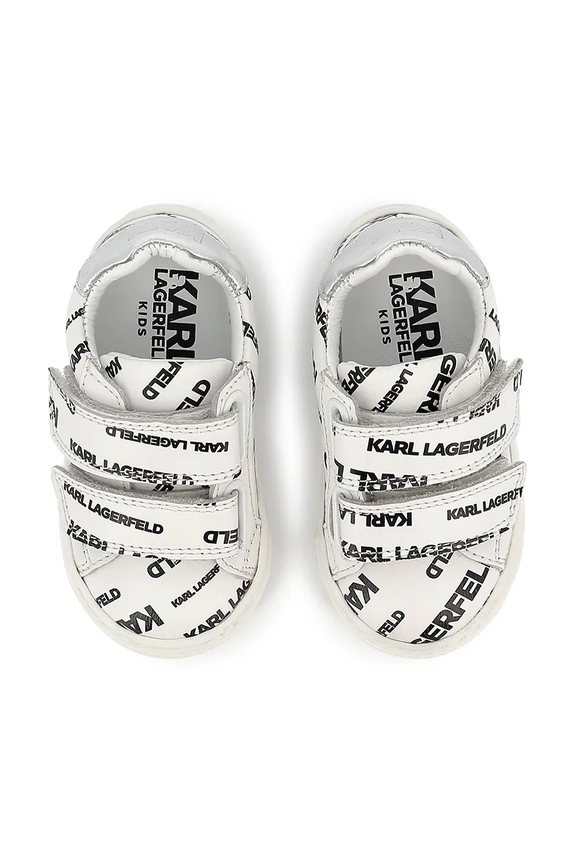Δερμάτινα βρεφικά παπούτσια Karl Lagerfeld λευκό Z30542.28.30