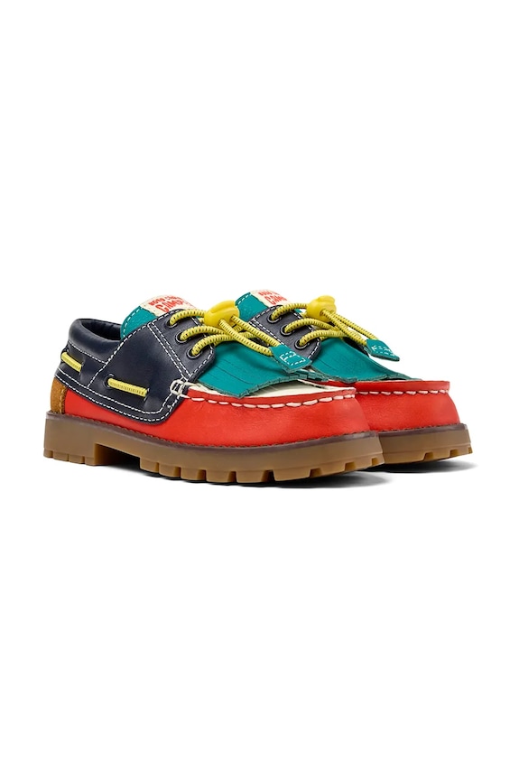 Camper mokasyny skórzane dziecięce by Bobo Choses K800642 multicolor AW25