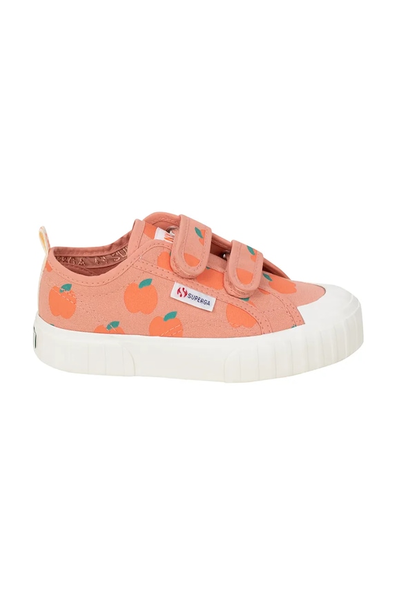 Tinycottons teniși copii APPLES SNEAKERS X SUPERGA mic de statură portocaliu SS25.902