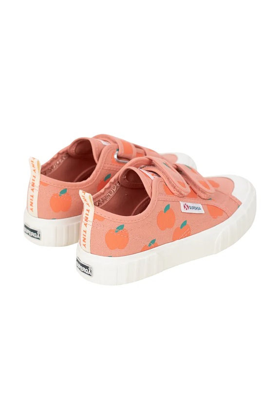 Băieți Tinycottons teniși copii APPLES SNEAKERS X SUPERGA SS25.902 portocaliu