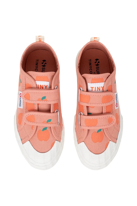 Tinycottons teniși copii APPLES SNEAKERS X SUPERGA portocaliu SS25.902