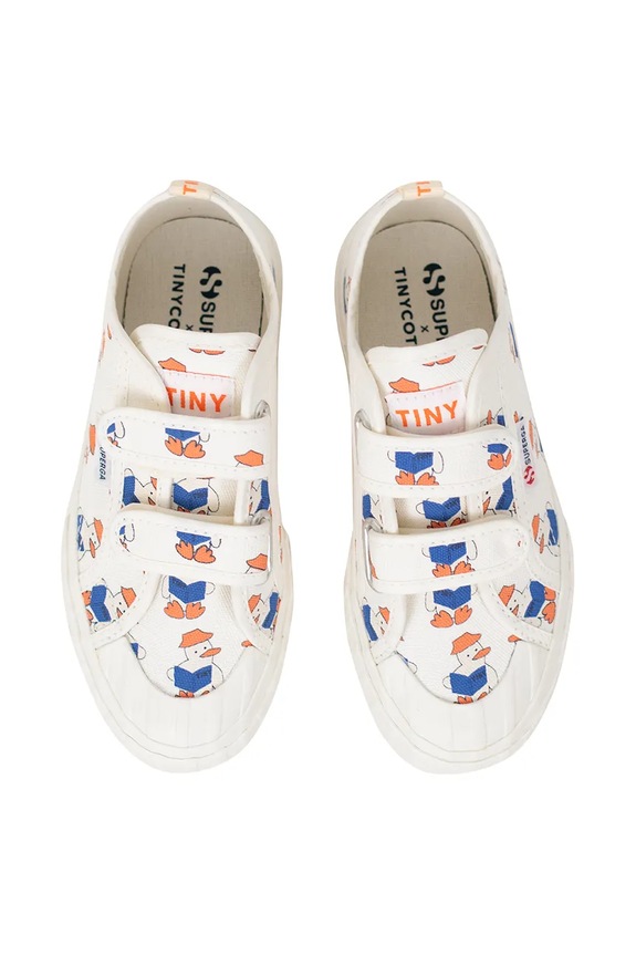 Tinycottons gyerek sportcipő READERS SNEAKERS X SUPERGA bézs SS25.914