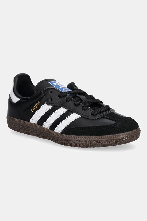 adidas Originals sneakersy skórzane SAMBA OG skóra zamszowa czarny IE3678