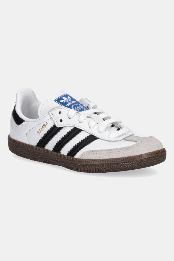 adidas Originals sneakersy skórzane SAMBA OG skóra zamszowa biały IE3677