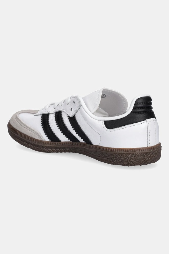 Chłopiec adidas Originals sneakersy skórzane SAMBA OG IE3677 biały