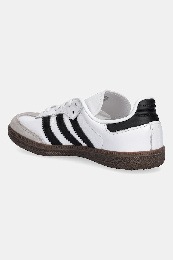 Chłopiec adidas Originals sneakersy skórzane SAMBA OG IE3677 biały