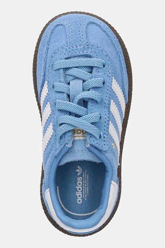 Dječje tenisice od brušene kože adidas Originals HANDBALL SPEZIAL plava JI2900