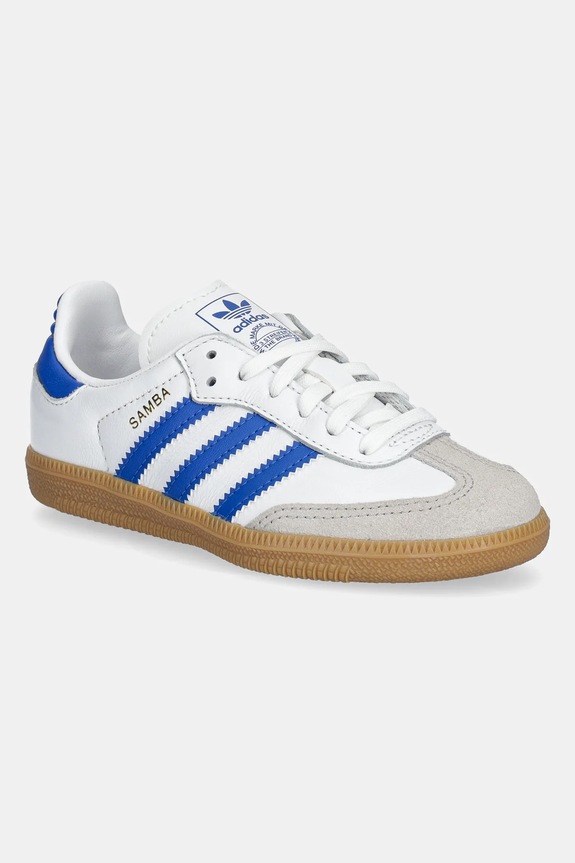 adidas Originals sneakersy skórzane dziecięce SAMBA OG skóra zamszowa niebieski JP5486