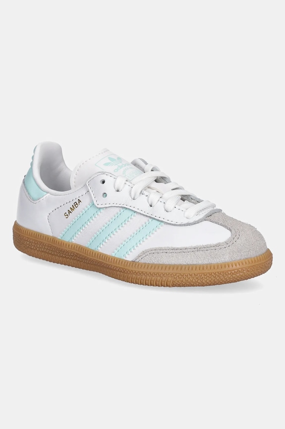 adidas Originals sneakersy skórzane SAMBA OG tekstylny turkusowy JP5485