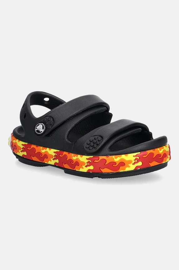 Crocs sandały dziecięce CROCBAND FLAMES SANDAL T czarny 211269.CROCS.CROCBAND.F