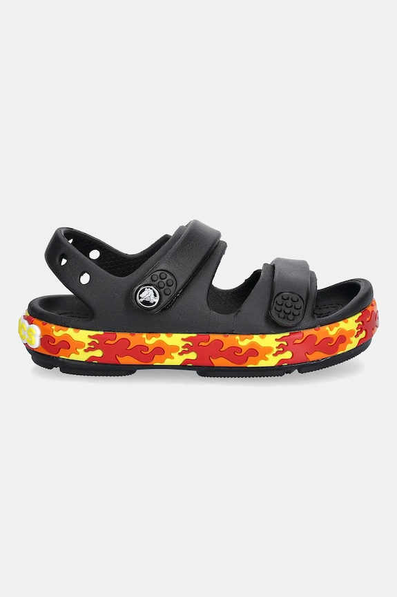 Crocs sandały dziecięce CROCBAND FLAMES SANDAL T 211269.CROCS.CROCBAND.F czarny SS25