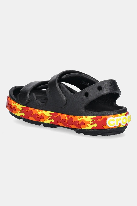 Chłopiec Crocs sandały dziecięce CROCBAND FLAMES SANDAL T 211269.CROCS.CROCBAND.F czarny
