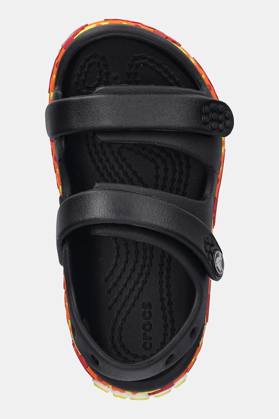 Crocs sandały dziecięce CROCBAND FLAMES SANDAL T czarny 211269.CROCS.CROCBAND.F